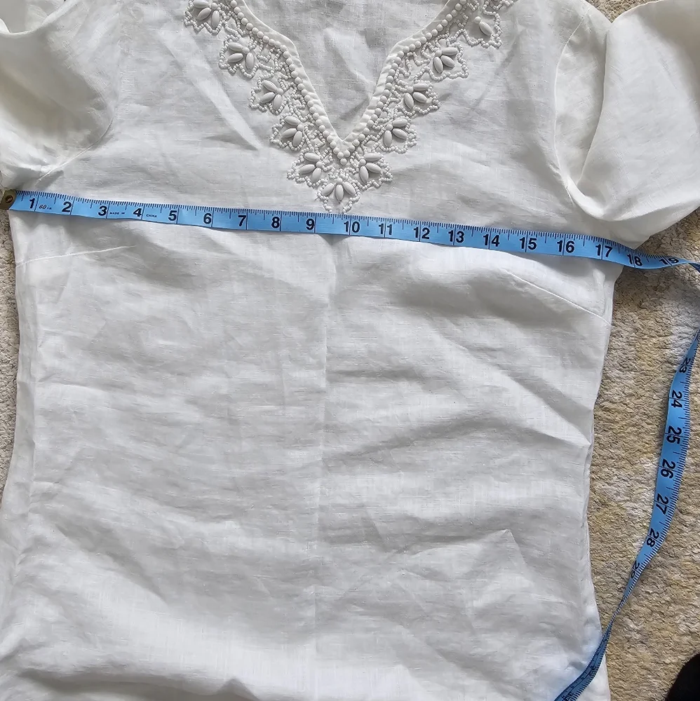 Brooks Brothers Women Linen Tunic White Tunic Top Size XXS - Picture 11 of 11
